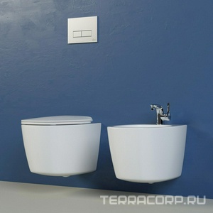 Биде подвесное 365х550мм, скрытый крепёж биде, керамическая накладка слива в компл.,  ZZ Ideal Standard Dea T509801