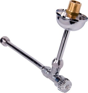 Кран подвода воды к бачку унитаза (трубки, переходники, дек.чашка в компл.), (цв. хром), Simas ZZ Simas Универсал 120006 cromo