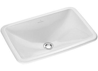 Раковина встраиваемая в столеш.сверху, прямоугольн. 600х405хh185мм, с переливом, без отв. для смес. (цв.R2 Star white ceramicplus), Loop & Friends ZZ