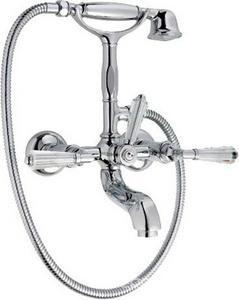 Смеситель для ванны с душевым гарнитуром (цв.блестящий никель),  ZZ Nicolazzi Teide 1901 NL 17