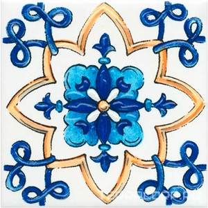 Керамическая плитка Kerama Marazzi Капри Вставка  майолика А4869.9х9.9 Комбинированный 