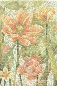 Керамогранит Kerama Marazzi Летний сад Декор  Лилии А146 XX20x30 Зеленый 