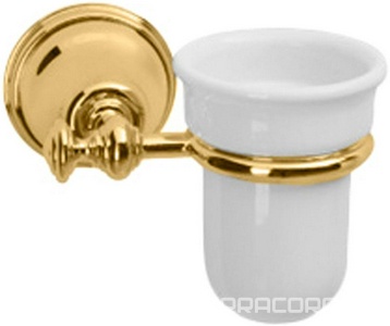 Стакан настенный (золото/керамика),  ZZ 3M Old italy 8204 DD