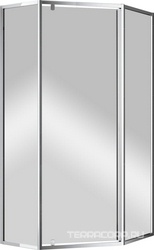 Душевой уголок 1000х1000хh1900мм, пятиугольн., дверь с 2 неподв. сегментами, вход 653мм, (стекло прозрачное 6мм, фурн.цв.хром), Eco ZZ