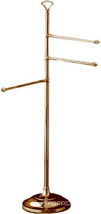 Полотенцедержатель напольный, тройной, поворотный, свободностоящий (цв. латунь)  ZZ Devon & Devon Single SL13OT
