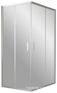 Душевое ограждение , 1200x1000x1900 мм,  профиль матовый хром, стекло сатин с покрытием QuickNano, БЕЗ поддона ZZ Vegas Glass ZA-F ZA-F 0120*100 07 10 QuickNano