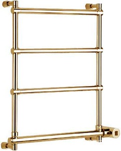 Полотенцесушитель 570(500)хh660x105мм, (эл.+Box, подключение справа!), (цв. золото), Margaroli ZZ Margaroli Sole 542-570x656-470/4M+Box (Gold Эл.+Box СПРАВА)