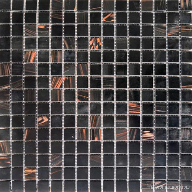 Мозаика Мастера Керамики Glass Мозаика HK-12 (чип 2x2 мм) чёрное золотоZZ32.7x32.7 Комбинированный, фото 3