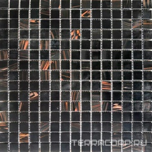Мозаика Мастера Керамики Glass Мозаика HK-12 (чип 2x2 мм) чёрное золотоZZ32.7x32.7 Комбинированный 