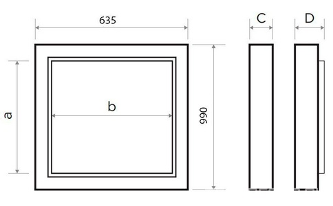 Люк сантехнический ревизионный  99(в)x63,5(ш) см, двухстворчатый, открывание нажатием, ключ для регулировки в комплекте ZZ Люкер AL-KR AL-KR 99/63.5
