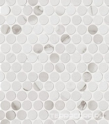 Statuario Round Mosaico ZZ| 29.5x32.5