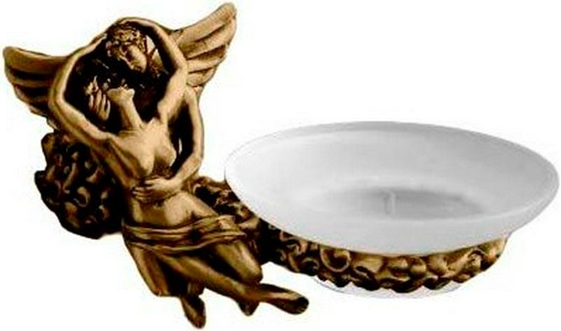 Мыльница настенная (цв. бронза / стекло), ROMANTIC ZZ Art & Max Romantic AM-0815-B