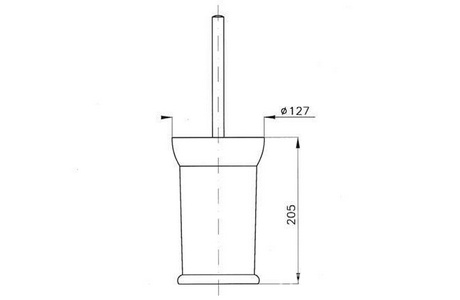 Ёршик напольный (цв. золото/керамика),  ZZ Nicolazzi Classica 1491 GO
