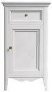 Комод нап. 50,2х40хh86,7см, 1 расп.дверь, петли Blum, (петли справа), выдв.ящик, (дерево бук, цв.bianco, ручки Riflesso цв.бронза в комп) N ZZ TW Collection Veronica VER2150 DX B