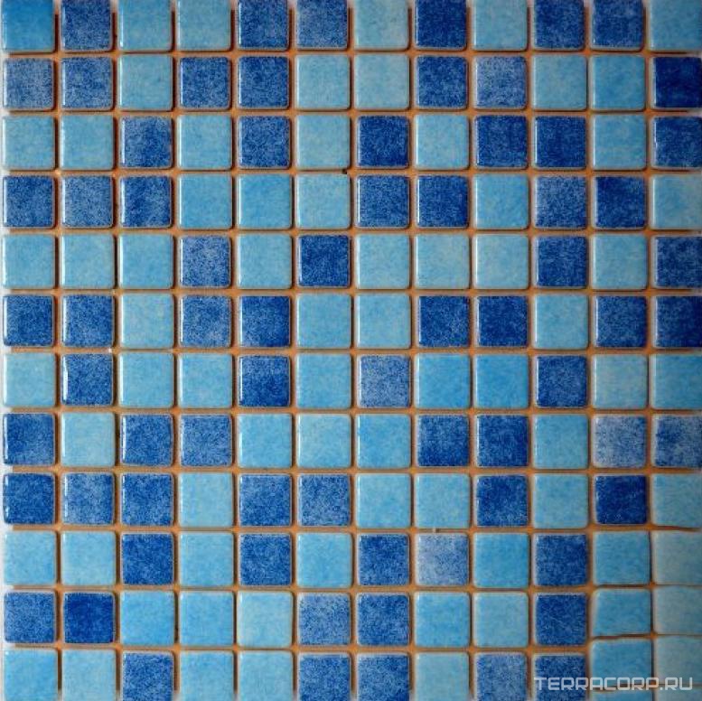 Мозаика Мастера Керамики Glass mix Мозаика 25ST-S-016 (голубой+синий) бассейновая (чип 2.5x2.5) ZZ31.5x31.5 Комбинированный, фото 3