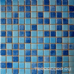 Мозаика 25ST-S-016 (голубой+синий) бассейновая (чип 2.5x2.5) ZZ|31.5x31.5