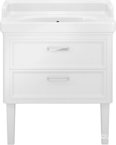 Тумба напольная "" 80см, 2 ящика, БЕЗ раковины, цв.белый глянец XX Kerama Marazzi Pompei PO.80.2\WHT