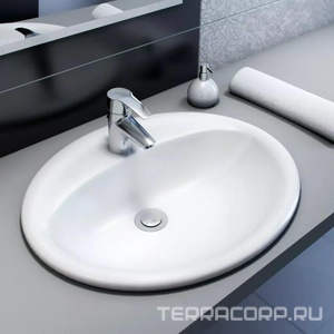 Раковина встраиваемая сверху 520*410 мм, с отверстием под смеситель KL Roca Adora 7327204000 / 327204000