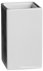 Стакан 7х7хh12см, настольный (матовая чёрная керамика),  ZZ Fantini Young 96 P4 7631