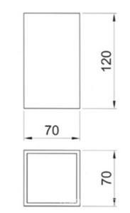 Стакан 7х7хh12см, настольный (матовая чёрная керамика),  ZZ Fantini Young 96 P4 7631