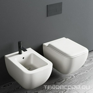 Биде подвесное 37,5х55хh37,5см, крепёж в компл, (цв.Gloss White),  ZZ Ceramica Cielo Shui Comfort SHCOBS (Gloss White)