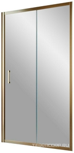 Дверь в нишу , 120x190 см, двухстворчатая раздвижная, профиль бронза, стекло прозрачное ZZ Vegas Glass ZP ZP 0120 05 01