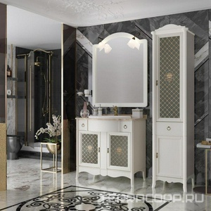 Пенал  напольный 400*1980*390 мм, правый, цвет слон.кость ZZ Opadiris Виктория Z0000012696