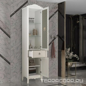 Пенал  напольный 400*1980*390 мм, правый, цвет слон.кость ZZ Opadiris Виктория Z0000012696