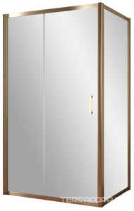 Душевое ограждение , 100*100*1900 мм, профиль бронза, стекло прозрачное, БЕЗ поддона ZZ Vegas Glass ZP+ZPV ZP+ZPV 100*100 05 01