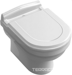 Унитаз подвесной, 370х600мм, без сиденья, крепления в компл., (цв.R1 white ceramicplus), Hommage ZZ