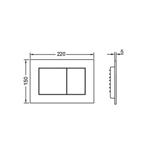 Панель смыва с двумя клавишами, (пластик цв. белый глянц., антибактериальное покрытие),  ZZ Tece TECEnow 9240405