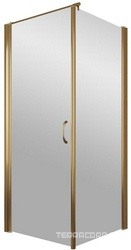 Душевое ограждение EP-Fis, 900x1100x1900 мм, левое, профиль бронза, стекло прозрачное, БЕЗ поддона ZZ