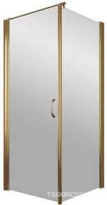 Душевое ограждение , 900x1100x1900 мм, левое, профиль бронза, стекло прозрачное, БЕЗ поддона ZZ Vegas Glass EP-Fis EP-Fis 90*110 05 01 лев.