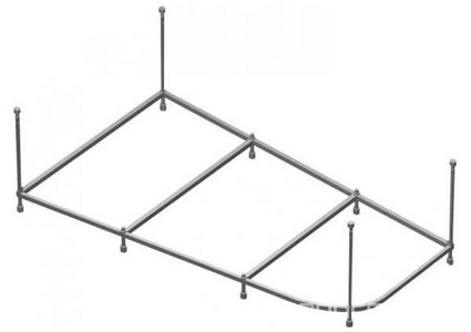 Каркас+установочный комплектдля ванны  Mirsant Ливадия n067175