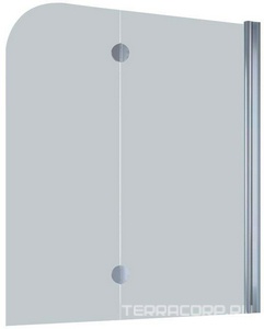 Шторка на ванну 120*140 см, правая, профиль мат.хром, стекло прозрачное ZZ Vegas Glass E2V E2V 0120 07 01 прав.