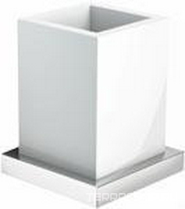 Стакан настольный на мелалл.подставке, (цв.хром, керамика),  ZZ IBB Xoni XO 22  CRO