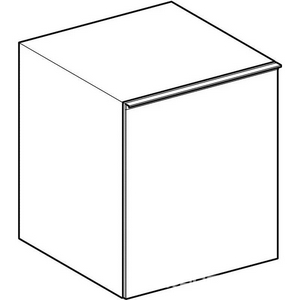 Шкаф подвесной 45хh52х47.6см, нажимн.выдвижн.ящик., (фасад лававое стекло, корпус лавовый матовый-лак), крепл.в компл.,  ZZ Geberit Acanto 500.618.JK.2