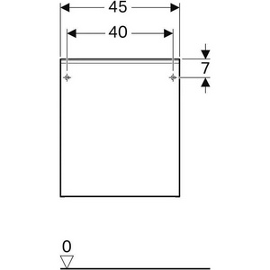 Шкаф подвесной 45хh52х47.6см, нажимн.выдвижн.ящик., (фасад лававое стекло, корпус лавовый матовый-лак), крепл.в компл.,  ZZ Geberit Acanto 500.618.JK.2