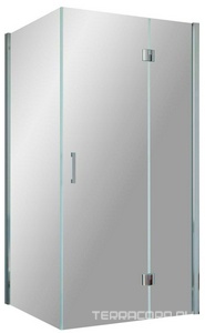 Душевое огражение AFP-fis 120x100x190 см, правая, профиль глянцевый хром, стекло сатин, покрытие QuickNano, схема 122, Без поддона ZZ Vegas Glass AFP-Fis AFP-fis 120*100 08 10 сх 122 прав.