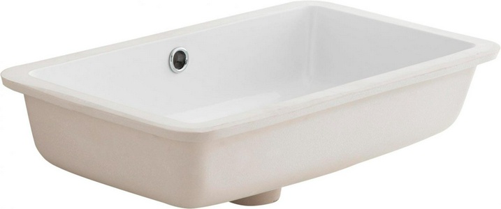 Раковина для установки под столешницу, прямоугольная 47(54,8)х27(34,7)хh12,7см,  ZZ Sanindusa Agres 118370004