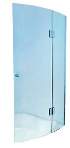 Душевая шторка на ванну  L 100*135, левая, стекло матовое, профиль хром ZZ Aquanet Jamaica 174017