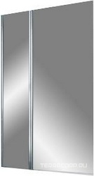 Штора на ванну 1090-1115xh1500мм с неподв.сегм.,"Левая" крепёж слева, поворотная, (стекло прозр.6мм, проф.серебр.глянц.), Atea ZZ