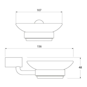 Мыльница настенная, хром/стекло ZZ Iddis Renior L042
