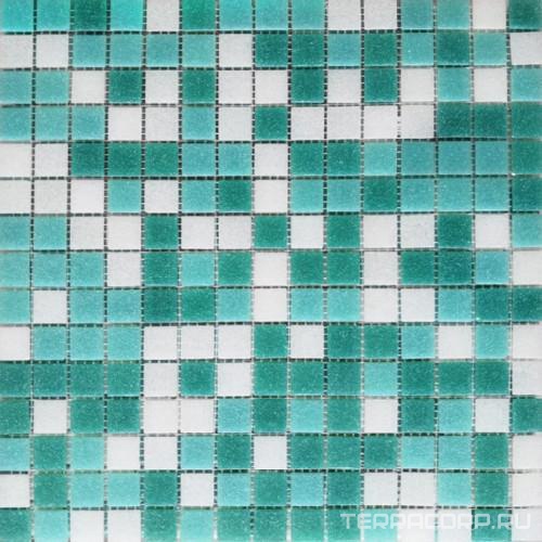Мозаика Мастера Керамики Glass Мозаика MDA433 (чип 2x2 мм) бирюзовый микс ZZ32.7x32.7 Голубой, фото 3