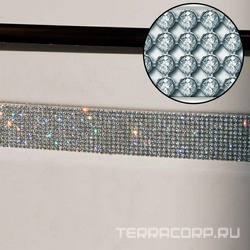 Декоративная отделка фронтальной панели к ванне "Монти"(горизонтальная вставка "Кристаллы Swarovski") ZZ