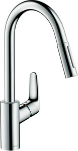Смеситель для кухни, 240, с вытяжным душем, 2jet, (цв.хром),  M41 Hansgrohe Focus 31815000