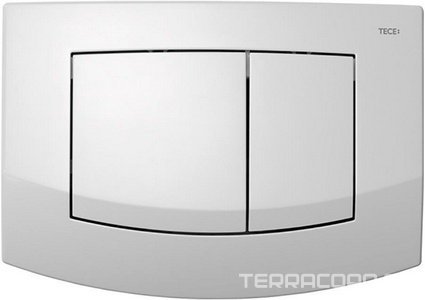 Панель смыва с двумя клавишами, для застенного модуля д/унит., д/горизонт/вертик. установки, (пластик цв. белый),  ZZ Tece TECEambia 9240200