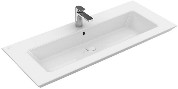 Раковина 1000х500мм, 1 отв. д/смес., с переливом, (цв.R1 White ceramicplus),  ZZ Villeroy & Boch Legato 4153A5R1