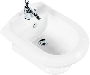 Биде подвесное 396х540мм, с 1 отв. д/смесителя,  ZZ Cezares King Palace CZR-618-TH