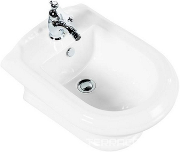 Биде подвесное 396х540мм, с 1 отв. д/смесителя,  ZZ Cezares King Palace CZR-618-TH